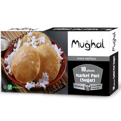 Mughal 10  Pieces Narkel Puri(sugar)