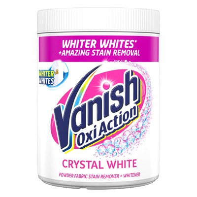 Vanish Oxi Action Crystal White Powder Fabric Stain Remover Whitener