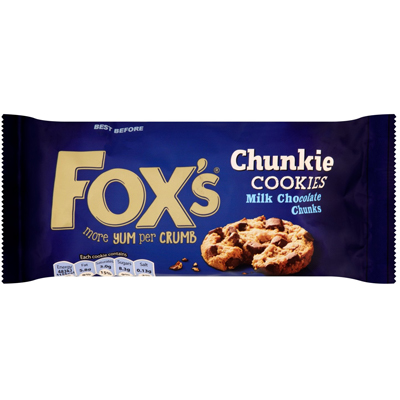 Foxs Chunkie Cookies Milk Chocolate Chunks