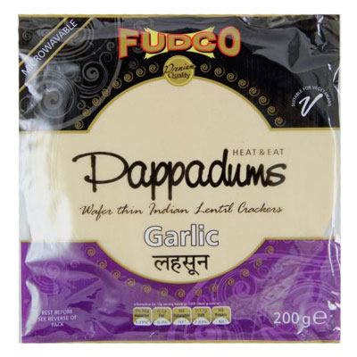 Fudco Pappodums - Garlic