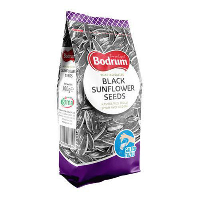 Bodrum Roasted Salted Black Sunflower Seeds