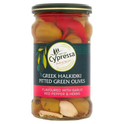 Cypressa Greek Halkidiki Pitted Green Olives