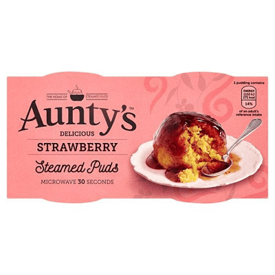 Auntys Steamed Puddings Strawberry