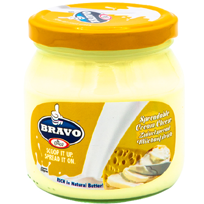 Bravo Spreadable Cream Cheese Cheddar