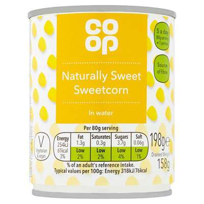 Co-op Sweetcorn In Water