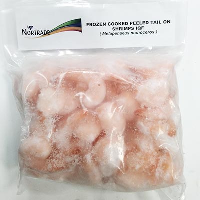 Nortrade Frozen Cooked Peeled Tail On Shrimps