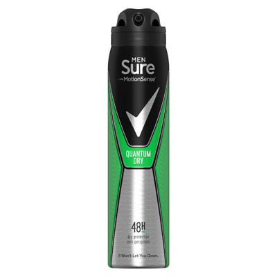 Sure Quantum Mens Anti-perspirant Deodorant Spray