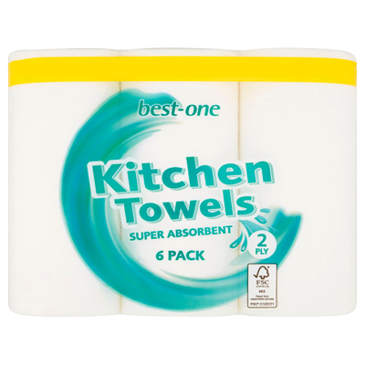 Best-one Kitchen Towel 2 Ply 6 Rolls