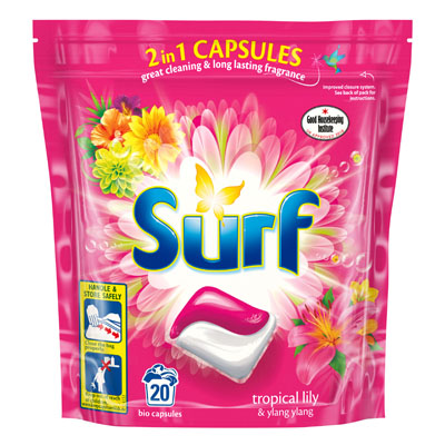 Surf Tropical Lily & Ylang-Ylang Washing Capsules 20 Wash