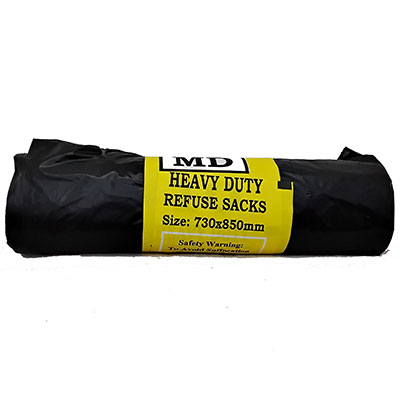 Md Heavy Duty Black Sacks Roll