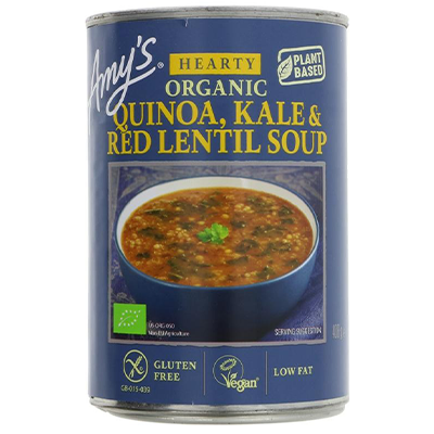 Amys Kitchen Quinoa, kale & Red Lentil Soup