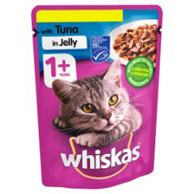 Whiskas Tuna In Jelly Wet Adult Cat Food Pouch