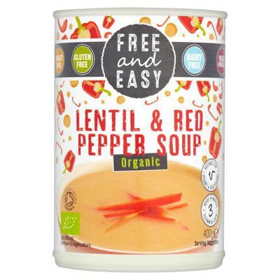 Free And Easy Organic Lentil And Red Pepper Soup