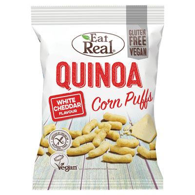 Eat Real Quinoa Corn Puffs White Cheddar Flavour