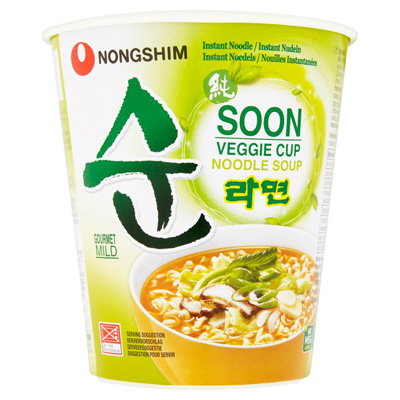 Nongshim Soon Veggie Cup Noodle Soup 6 X 67g