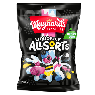 Maynards Bassetts Liquorice Allsorts Sweets Bag