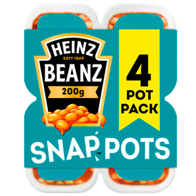 Heinz Beanz In Tomato Sauce Snap Pots 4pk