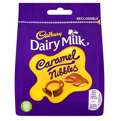 Cadbury Dairy Milk Caramel Nibbles Chocolate Bag