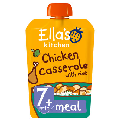 Ellas Kitchen Organic Chicken And Rice Casserole Baby Pouch 7+ Months