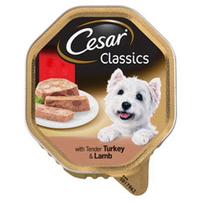 Cesar Classics Wet Dog Food Tray With Tender Turkey & Lamb In Loaf