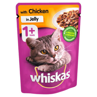 Whiskas Chicken In Jelly Wet Adult Cat Food Pouch