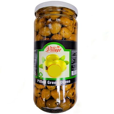 Village pitted green olives