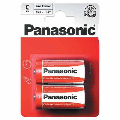 Panasonic C 1.5V Zinc Carbon Batteries