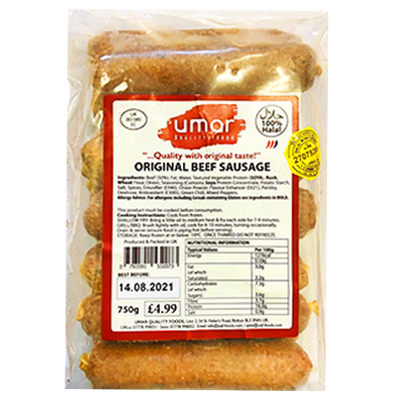 Umar original beef sausage