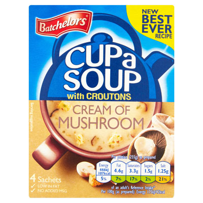 Batchelors Cup A Soup Cream Of Mushroom With Croutons