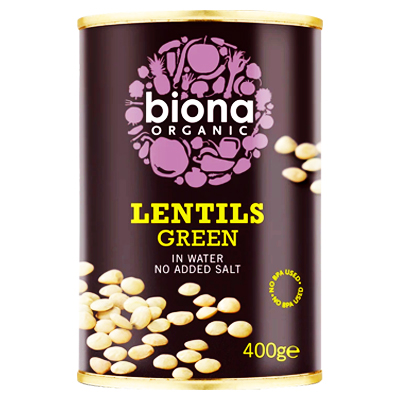 Biona Organic lentils green in water