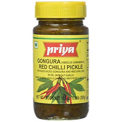 Priya Gongura Red Chilli Pickle