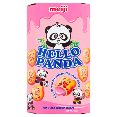 Meiji Hello Panda Biscuits With Strawberry Flavoured Filling