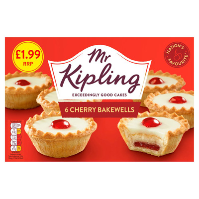 Mr Kipling 6 Cherry Bakewells