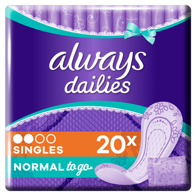 Always Dailies Singles Normal Panty Liners