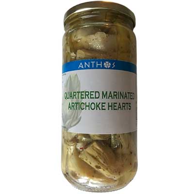 Greek Quartered Artichoke Hearts Peeled In Brine