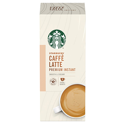 Starbucks Caffe Latte Premium Instant Coffee Sachets 5 Pack