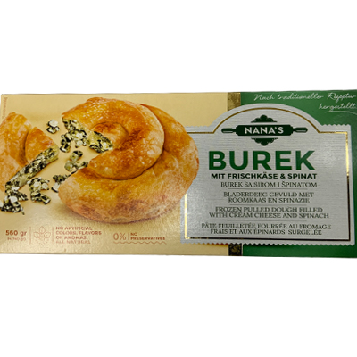 Nanas Frozen Pulled Dough Filled With Cream Cheese & Spinach