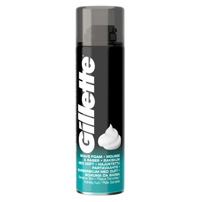 Gillette Classic Mens Shaving Foam Sensitive