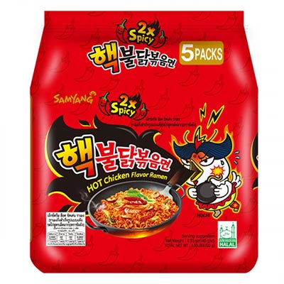 Samyang Spicy Chicken Flavour Stir-fried Noodle 5 Pack