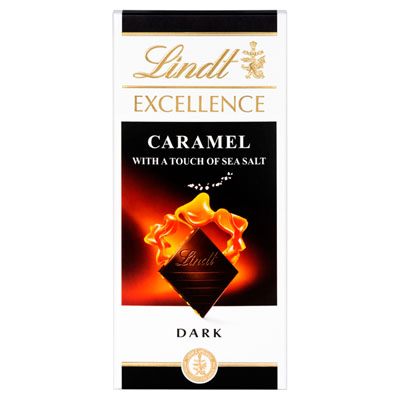 Lindt Excellence Dark Caramel With A Touch Of Sea Salt Chocolate Bar