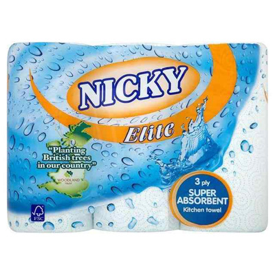 Nicky Kitchen Towel Rolls 3pk