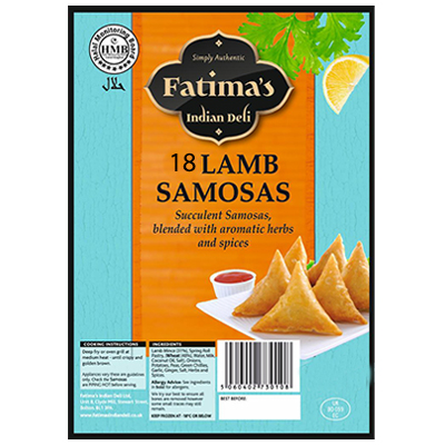 Fatimas lamb samosas 18pcs