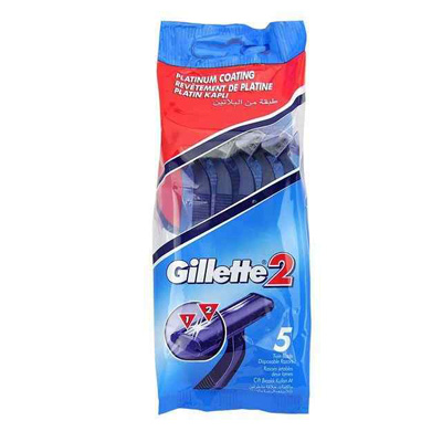 Gillette 2 Twin Blade Disposable Razors 5pk