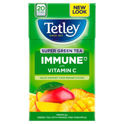 Tetley Immune Tropical Super Green Tea 20 Tea Bags