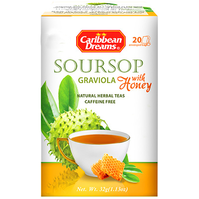 Caribbean Dreams Natural Herbal SourSop Graviola 20pcs