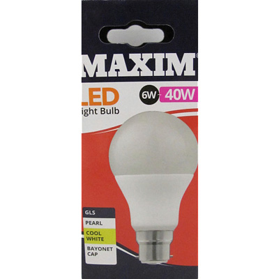 Maxim Led Bc Gls Wht 40w