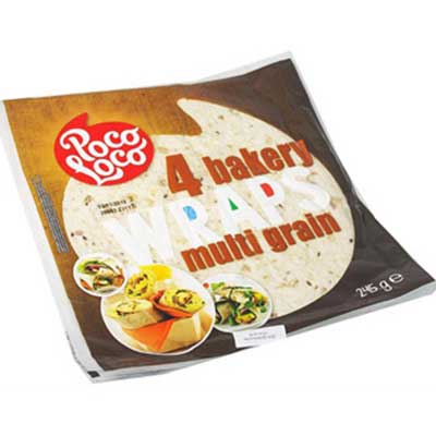 Poco Loco 4 Bakery Wraps Multigrain