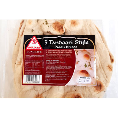 Sounas 3 Tandoori Style Nann Bread