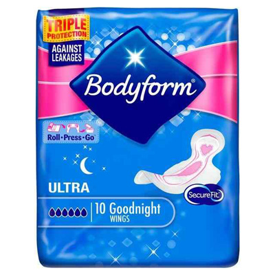 Bodyform Ultra Towels Goodnight Wings 10pk