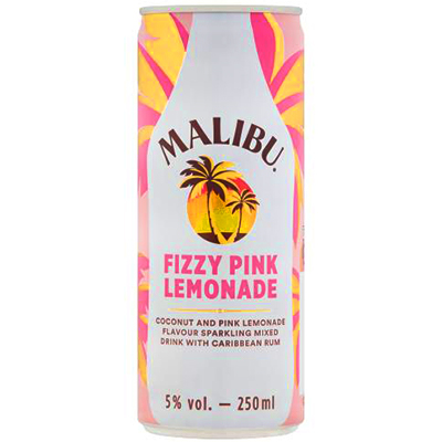 Malibu Rum & Fizzy Pink Lemonade Mixed Drink